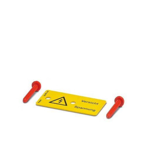 1004429 Phönix WS 5-10 Warnschild mit 2 Kunststoffschrauben über 5Klemmen 10mm Produktbild