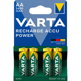 05716101404 VARTA RECHARGE AKKU Power AA (4STK.-BL.)2600mAh Mignon Produktbild