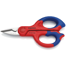 95 05 155 SB KNIPEX Elektrikerschere mit Kunststoff-Gürteltasche Produktbild