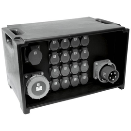 854009285 PCE Event-Verteiler M-SVE4 63/1-16/V17/G/E/A/MS schwarze Steckdose Produktbild front M