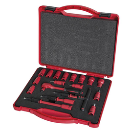 220576 HAUPA VDE-Werkzeugkoffer 1/4Zoll eco 18-teilig Produktbild front M