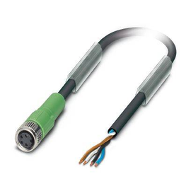 1681868 PHOENIX SAC-4P-5,0-PUR/M 8FS Sensor-/Aktorkabel halogenfrei sw-grau Produktbild front M
