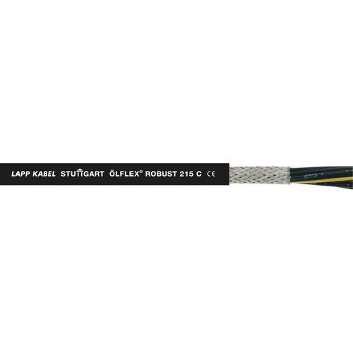 0022751 ÖLFLEXROBUST 215C 4G1,5 schwarz PUR-Steuerleitung geschirmt 300/500V Produktbild Front View L