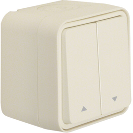 30753522 BERKER W.1 Jalousie-Seriensch. mit Symbol Pfeil, polarweiß matt, FR AP Produktbild front M