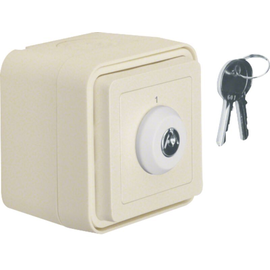 32713502 BERKER W.1 FR AP Schlüssel- Wechselschalter m Aufdruck, polarw. matt Produktbild front M