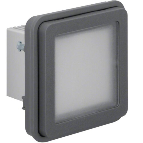 51733535 BERKER W.1 LED-Signallicht-Ein. blau Beleuchtung Ap/Up, grau matt, FR AP Produktbild Front View L