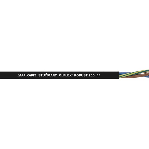 0021816 ÖLFLEX ROBUST 200 3G4 450/750V PUR-Steuerleitung schwarz Produktbild Front View L