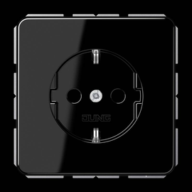 CD1520BFKISW JUNG Schuko-Steckdose KI 1-fach, schwarz, glänzend Produktbild