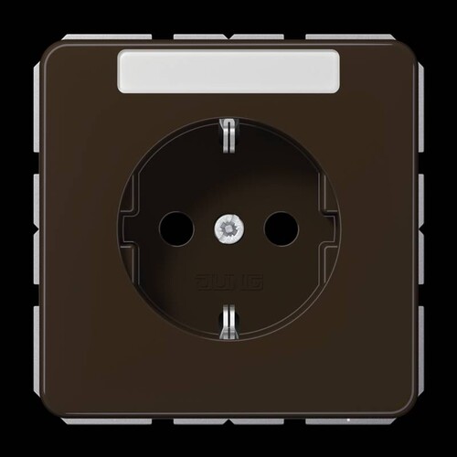 CD1520BFNABR JUNG Schuko-Steckdose +Schriftfeld, 1-fach, braun, glänzend Produktbild