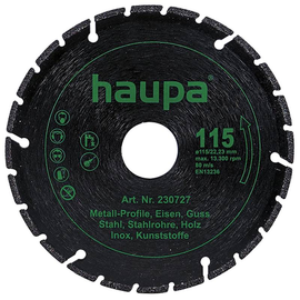 230731 HAUPA Diamanttrennscheibe für Metall 125 mm Produktbild