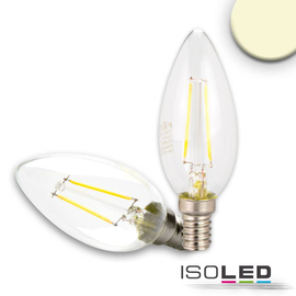 112437 ISOLED LED Kerze Filament E14 2W 170lm 2700K klar warmweiß dimmbarEEI:A++ Produktbild