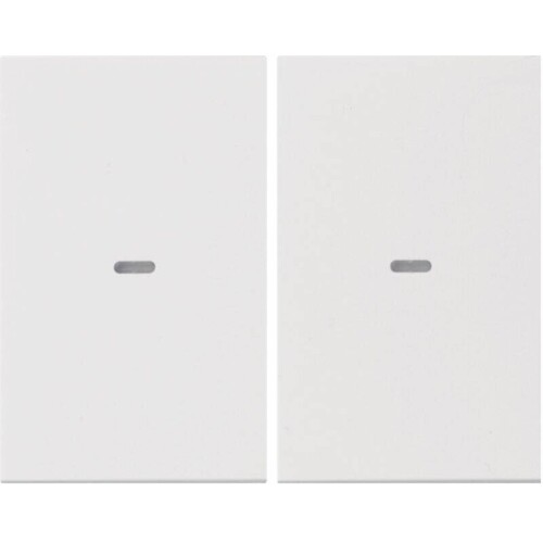 80960379 Berker KNX K.1 Abdeckung 2fach mit klarer Linse, polarweiß glänzend Produktbild