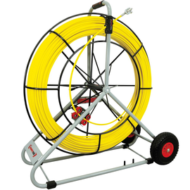 10095 Runpotec Glasfaserstab 200m Ø11mm Haspel Ø1000mm fahrbar Gewinde RTG Ø12mm Produktbild front M