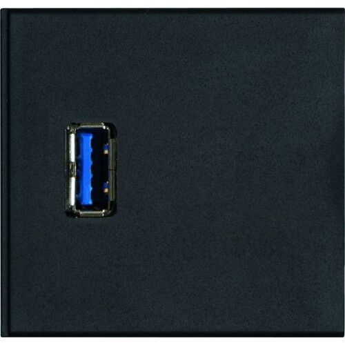 159903300600 Schulte EVOline 1W-Modul USB 3.0, Bu/Bu Produktbild Front View L