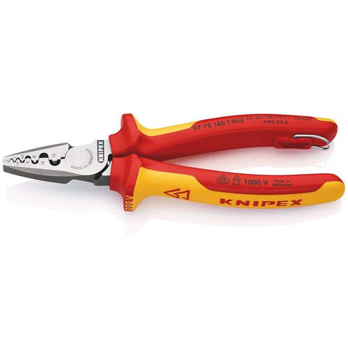 97 78 180 T Knipex Aderendhuelsenzange m. Befestigungsöse Produktbild