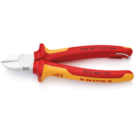 70 06 180 T Knipex Seitenschneider mit Befestigungsöse Produktbild front M
