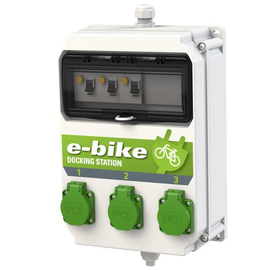 9134248 PCE Ladestation e-bike DOCKING STATION 3x Schutzkontakt-Steckd. Produktbild