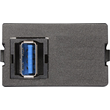159903310600 Schulte EVOline PortPush 1W-Modul, USB 3.0 Bu/Bu Produktbild Additional View 1 S