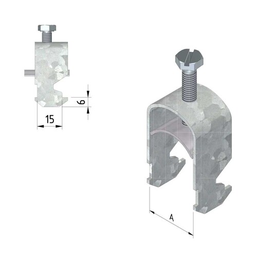 16474 Trayco CL-CCI15-40-DG Kabelleiter Kabelklammer Ø 36-40mm für CLFI60/110 Produktbild