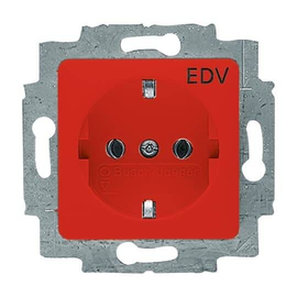 20 EUC/DV-217-101 Busch&Jaeger Schuko Steckdosen-Einsatz rot Aufdruck:"EDV" Produktbild