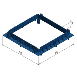 16768 Trayco FS-AFF-SQ-34-260-PAG5010 Erhöhungsrahmen f. Unterflurdose H=34mm Produktbild