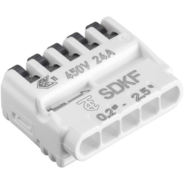 88168057 E-TERM SDKF 5-port Steckklemme 0,2-2,5mm² weiß Produktbild