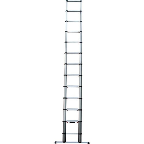 392802 Haupa Aluminium Teleskop Anlegeleiter 3,8m 13 Sprossen Produktbild Front View L