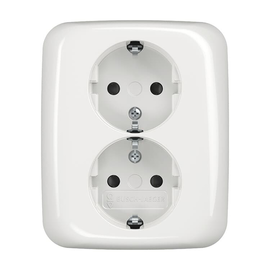 2TKA00003898 ABB Doppelsteckdose SCHUKO STD 202 EUJB-214 Produktbild front M