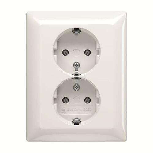 202 EUJ-914 Busch-Jaeger SI Balance Steckdose 2-Fach in 1-Fach UP-Dose Produktbild Front View L