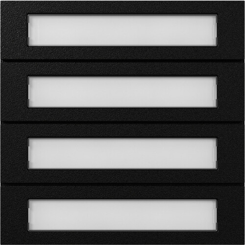 5534925 Gira Ruftastenmodul 4-fach System 106 schwarz matt Produktbild Front View L