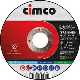 206844 Cimco 10 x Trennscheibe in Dose Multi-Cut 115 x 1,2mm Produktbild