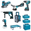 DLX6112JX1EXTRA Makita Akku Spezialset 6 Akkugeräte+Zubehör+gratis Zusatzgerät Produktbild