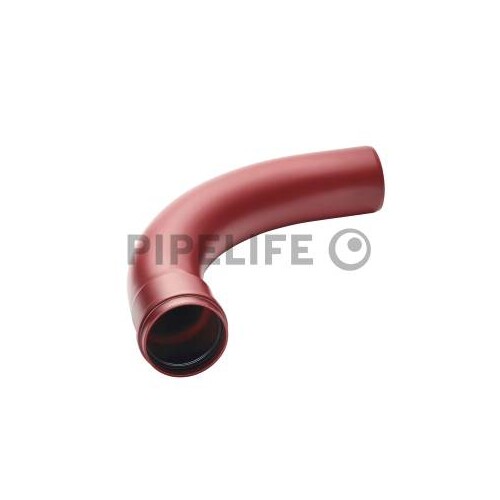 RDS-B100/90EV Pipelife KS-Bogen DN100 90°,R300,L460 RDS rot RAL30 Produktbild