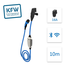 12101008 DiniTech NRGkick KfW Select 10m  32A/22kW Typ 2  WLAN + Bluetooth Produktbild