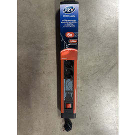 0014663613 REV Steckdosenleiste 6-fach Supraline ÜSS Netzf. Schalter 3m kupfer Produktbild front M