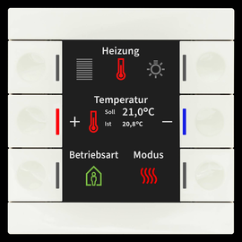 BE-TAS86T.02 MDT Taster Smart 86 Farbdisplay+Temperatursensor reinweiß gl Produktbild