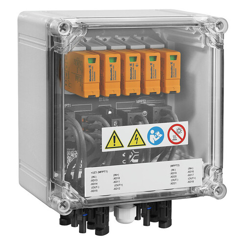 2866340000 Weidmüller Generatorkasten 2MPPT,2Eingänge/1 Ausgang pro MPPT 1100V Produktbild Front View L