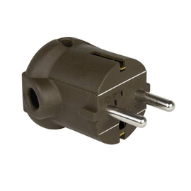 08325 PCE Schutzkontaktstecker PP 2SL seitl. IP20 braun Produktbild