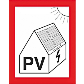 182799 Cimco Brandschutzzeichen Hinweis auf PV-Anlage Produktbild