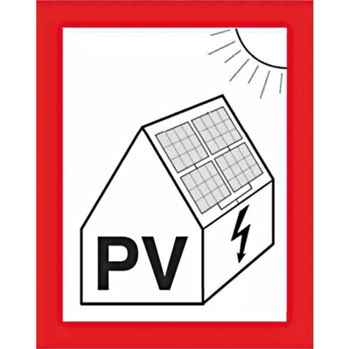 182799 Cimco Brandschutzzeichen Hinweis auf PV-Anlage Produktbild