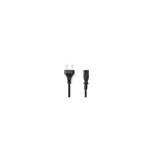 CEGL11040BK30 Nedis Netzkabel Euro-Stecker auf IEC 320 C7 3m Schwarz Produktbild Front View L