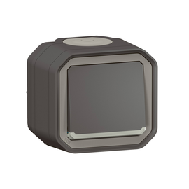 069721L Legrand Plexo Wechselschalter Kontroll FRAP IP55 anthrazit 10AX Produktbild front M