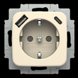 20 EUCB2USBAC-212 Busch USB-Steckdose Typ A/C,SCHUKO® Refelx 1f perlweiß Produktbild front S
