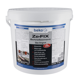 300 015 Beko Ze-FIX Schnellzement grau ca. 2,1 g/cm³ 15kg Eimer Produktbild front M