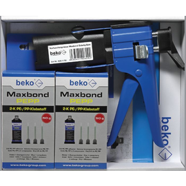 999 95 057 Beko Starter-Set Maxbond PEPP Kunststoffkleber + Kartuschenpresse Produktbild front M