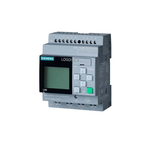 6ED1052-1MD08-0BA2 Siemens LOGO! 12/24RCE, Logikmod., Disp SV/E/A: 12/DC Produktbild Front View L