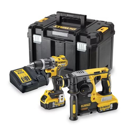 DCK207P2T-QW DeWalt Elektrikerset18V/5Ah DCH273+DCD796+DCB1104P2 Produktbild