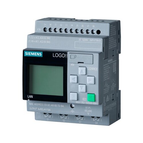 6ED1052-2MD08-0BA2 Siemens LOGO! 12/24RCEo Logikmodul SV/E/A:12/24V DC Produktbild