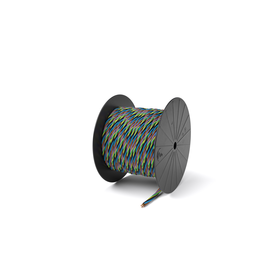 H07V-U YE 5x1,5 sw-bl-gg-br-vi EWS 100m Ye verdrillt auf EW-Spule Produktbild front M