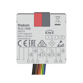 T4969276 THEBEN KNX secure Taster- schnittstelle Binäreingang 6fach Up Produktbild front M